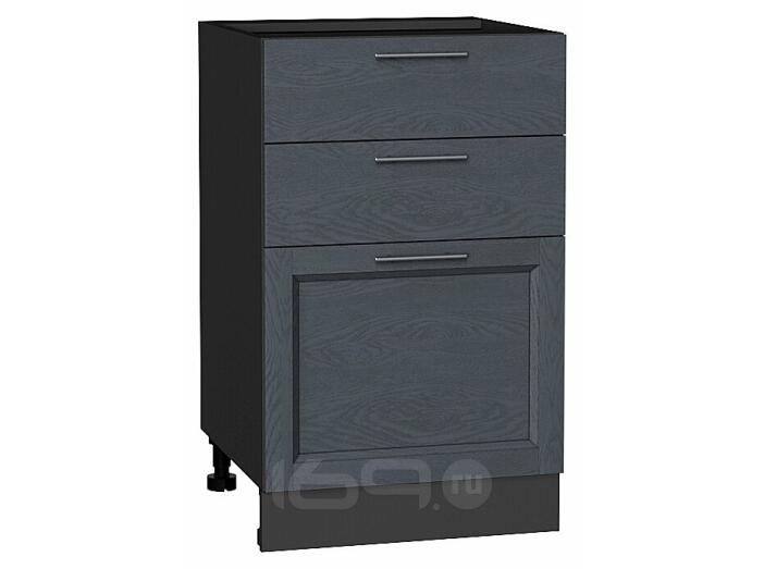 Шкаф нижний с 3-мя ящиками Сканди Graphite Softwood Graphite 816*500*480