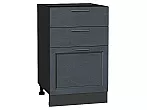 Шкаф нижний с 3-мя ящиками Сканди Graphite Softwood Graphite 816*500*480