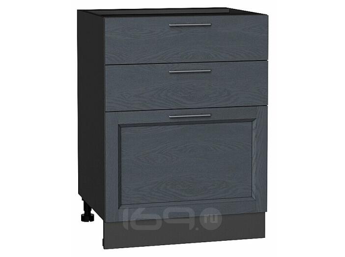 Шкаф нижний с 3-мя ящиками Сканди Graphite Softwood Graphite 816*600*480