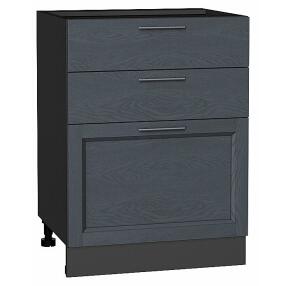Шкаф нижний с 3-мя ящиками Сканди Graphite Softwood Graphite 816*600*480