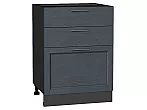 Шкаф нижний с 3-мя ящиками Сканди Graphite Softwood Graphite 816*600*480