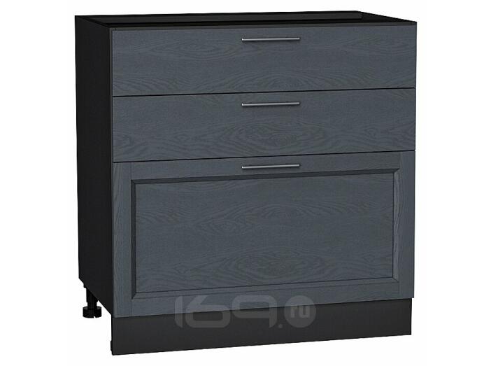 Шкаф нижний с 3-мя ящиками Сканди Graphite Softwood Graphite 816*800*480