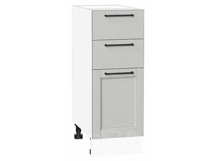 Шкаф нижний с 3-мя ящиками Сканди Grey Silkwood/Белый 816*300*480