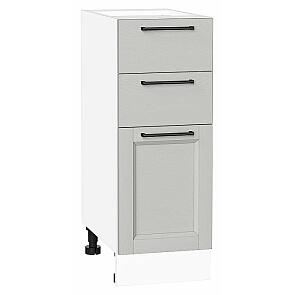 Шкаф нижний с 3-мя ящиками Сканди Grey Silkwood/Белый 816*300*480