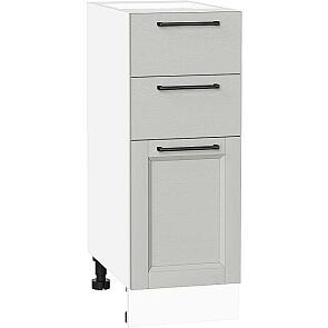 Шкаф нижний с 3-мя ящиками Сканди Grey Silkwood/Белый 816*300*480