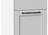 Шкаф нижний с 3-мя ящиками Сканди Grey Silkwood/Белый 816*300*480