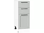 Шкаф нижний с 3-мя ящиками Сканди Grey Silkwood/Белый 816*300*480