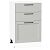 Шкаф нижний с 3-мя ящиками Сканди Grey Silkwood/Белый 816*500*480