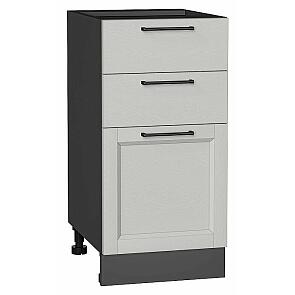 Шкаф нижний с 3-мя ящиками Сканди Grey Silkwood/Graphite 816*400*480