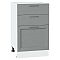 Шкаф нижний с 3-мя ящиками Сканди Grey Softwood Белый 816*500*480 Шкаф нижний с 3-мя ящиками Сканди Grey Softwood Белый 816*500*480