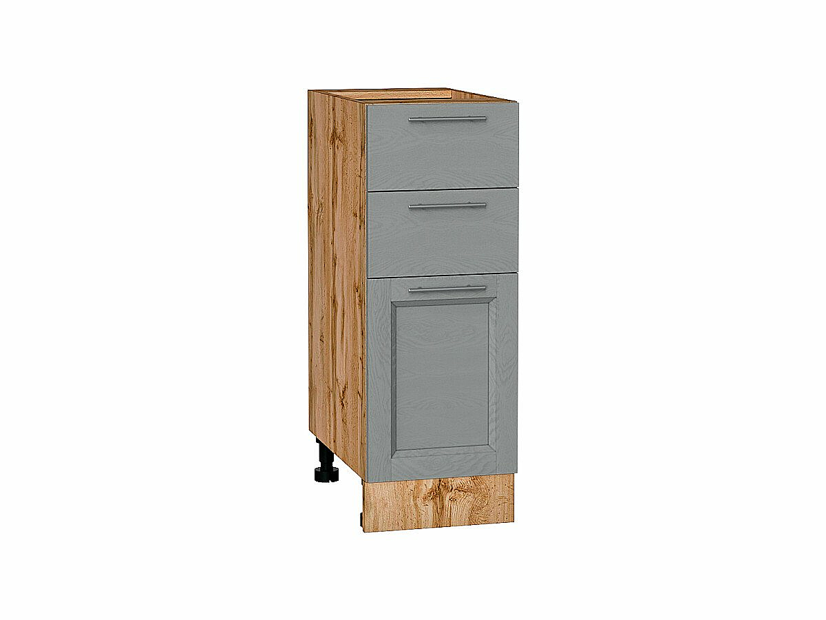 Шкаф нижний с 3-мя ящиками Сканди Grey Softwood Дуб Вотан 816*300*480