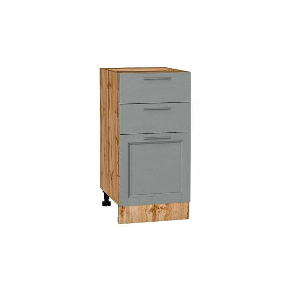 Шкаф нижний с 3-мя ящиками Сканди Grey Softwood Дуб Вотан 816*400*480