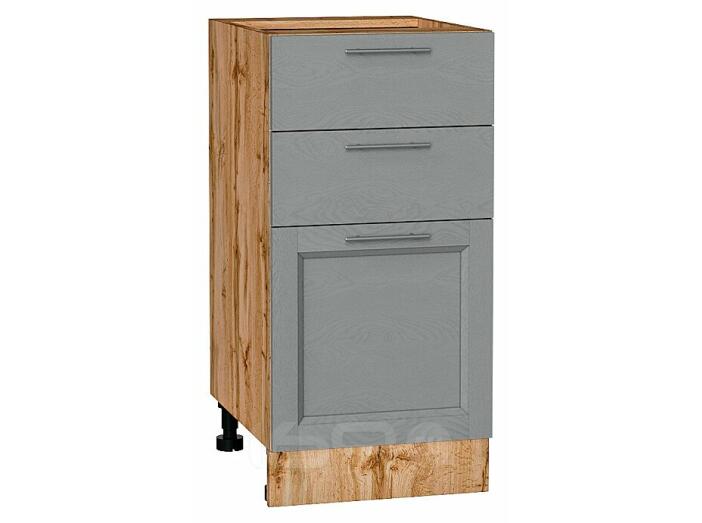 Шкаф нижний с 3-мя ящиками Сканди Grey Softwood Дуб Вотан 816*400*480