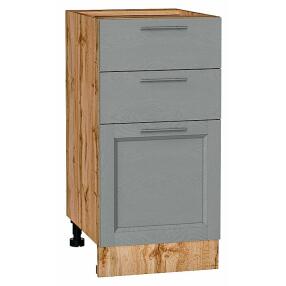 Шкаф нижний с 3-мя ящиками Сканди Grey Softwood Дуб Вотан 816*400*480