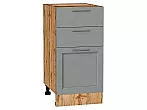 Шкаф нижний с 3-мя ящиками Сканди Grey Softwood Дуб Вотан 816*400*480