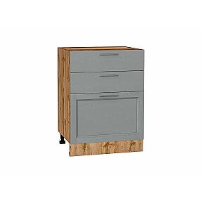 Шкаф нижний с 3-мя ящиками Сканди Grey Softwood Дуб Вотан 816*600*480