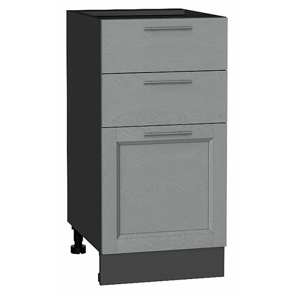 Шкаф нижний с 3-мя ящиками Сканди Grey Softwood Graphite 816*400*480