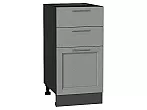 Шкаф нижний с 3-мя ящиками Сканди Grey Softwood Graphite 816*400*480