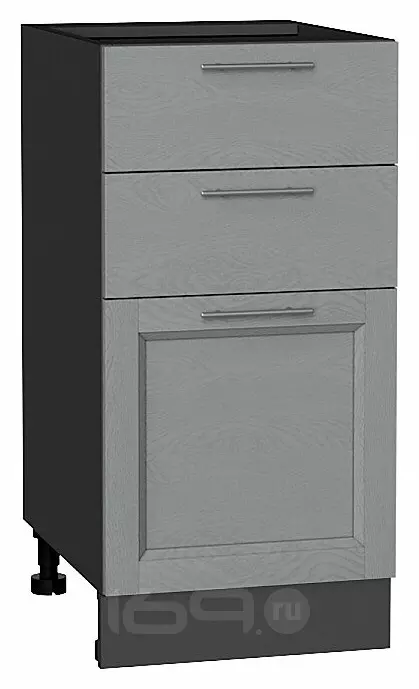 Шкаф нижний с 3-мя ящиками Сканди Grey Softwood Graphite 816*400*480