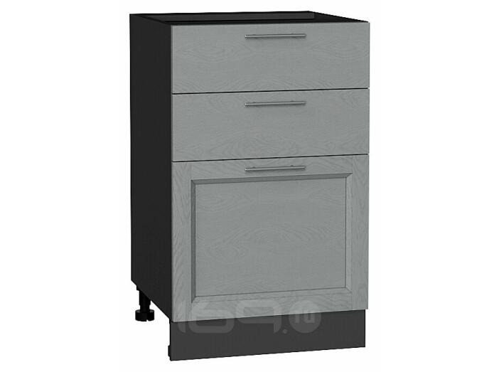 Шкаф нижний с 3-мя ящиками Сканди Grey Softwood Graphite 816*500*480