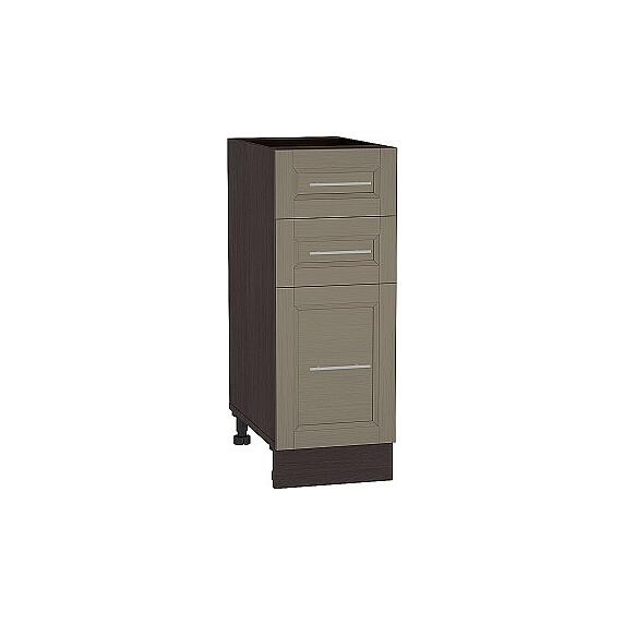 Шкаф нижний с 3-мя ящиками Сканди Н 303 Cappuccino Wood-Венге