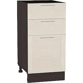 Шкаф нижний с 3-мя ящиками Сканди Н 403 Cappuccino Softwood-Венге