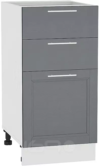 Шкаф нижний с 3-мя ящиками Сканди Н 403 Graphite Softwood-Белый
