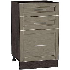 Шкаф нижний с 3-мя ящиками Сканди Н 503 Cappuccino Wood-Венге