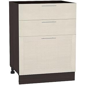 Шкаф нижний с 3-мя ящиками Сканди Н 603 Cappuccino Softwood-Венге