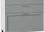 Шкаф нижний с 3-мя ящиками Сканди Н 803 Grey Softwood-Белый