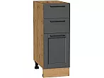 Шкаф нижний с 3-мя ящиками Сканди Stormy Silkwood/Дуб Вотан 816*300*480