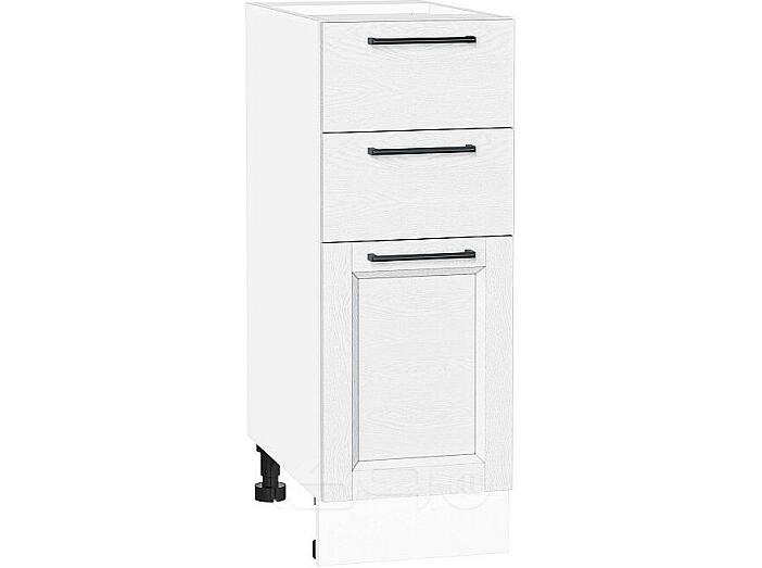 Шкаф нижний с 3-мя ящиками Сканди White Silkwood/Белый 816*300*480