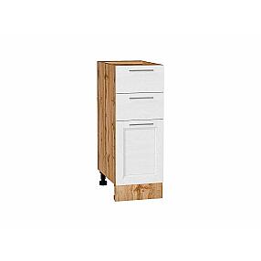 Шкаф нижний с 3-мя ящиками Сканди White Softwood Дуб Вотан 816*300*480