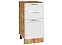 Шкаф нижний с 3-мя ящиками Сканди White Softwood Дуб Вотан 816*400*480