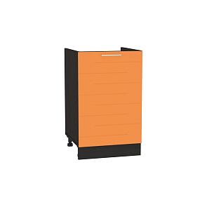 Шкаф нижний под мойку с 1-ой дверцей Техно НМ 500 Оранжевый металлик-Венге