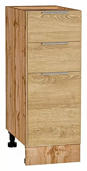 Шкаф нижний с 3-мя ящиками Терра Ель Карпатская Дуб Вотан 816*300*478
