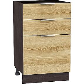 Шкаф нижний с 3-мя ящиками Терра Н 503 Ель Карпатская-Венге