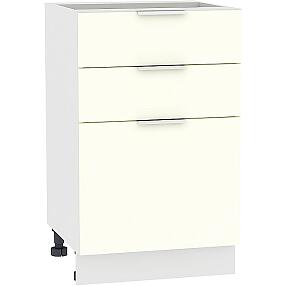 Шкаф нижний с 3-мя ящиками Терра Н 503 Ваниль Софт-Белый