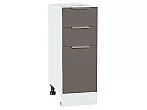 Шкаф нижний с 3-мя ящиками Терра Смоки Софт Белый 816*300*478