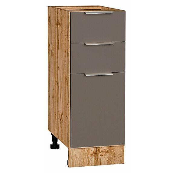 Шкаф нижний с 3-мя ящиками Терра Смоки Софт Дуб Вотан 816*300*478