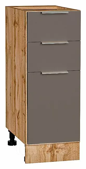 Шкаф нижний с 3-мя ящиками Терра Смоки Софт Дуб Вотан 816*300*478
