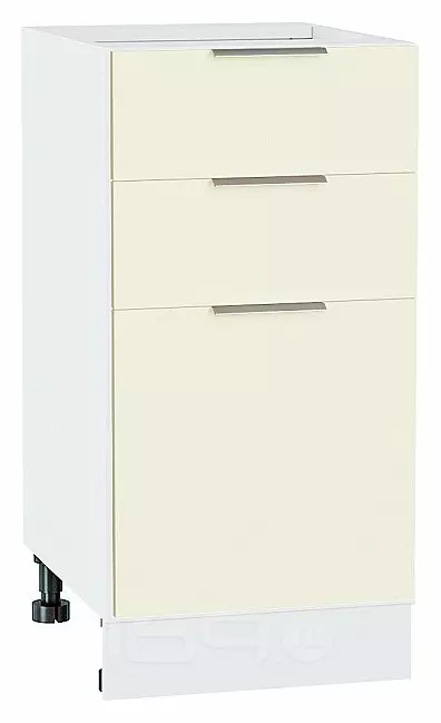 Шкаф нижний с 3-мя ящиками Терра Ваниль софт Белый 816*400*478