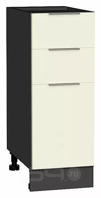 Шкаф нижний с 3-мя ящиками Терра Ваниль софт Graphite 816*300*478