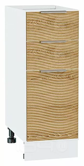 Шкаф нижний с 3-мя ящиками Терра W Ель Карпатская Белый 816*300*478