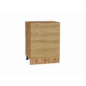 Шкаф нижний с 3-мя ящиками Терра W Ель Карпатская Дуб Вотан 816*600*480