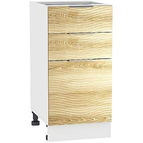 Шкаф нижний с 3-мя ящиками Терра W Н 403 Ель Карпатская-Белый