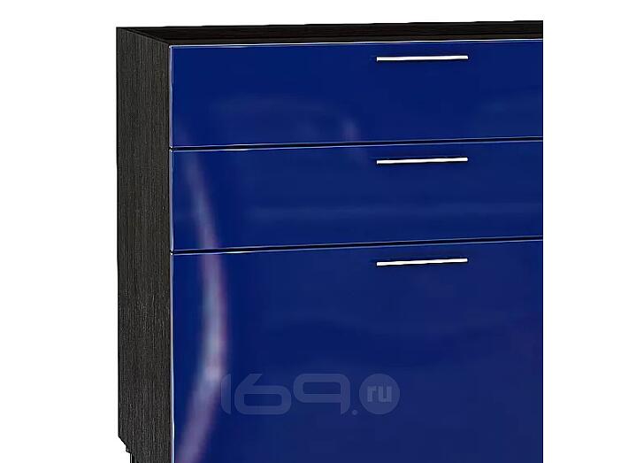 Шкаф нижний с 3-мя ящиками Валерия-М Н 803 Синий-Венге