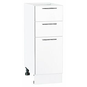 Шкаф нижний с 3-мя ящиками Валерия-М Белый глянец Белый 816*300*478