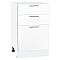 Шкаф нижний с 3-мя ящиками Валерия-М Белый глянец Белый 816*500*478