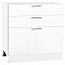 Шкаф нижний с 3-мя ящиками Валерия-М Белый глянец Белый 816*800*478